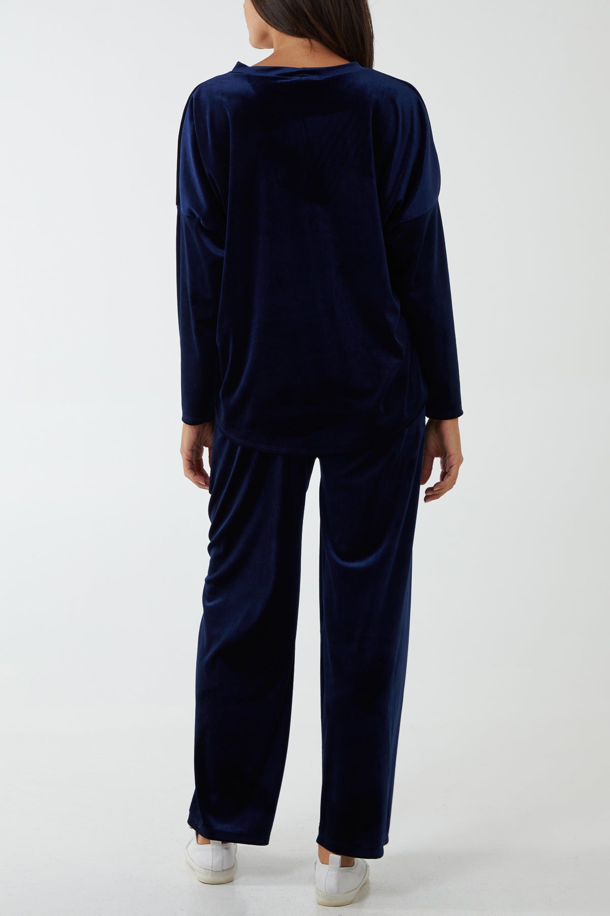 Velour Relaxed Fit Top & Bottom Loungewear Set