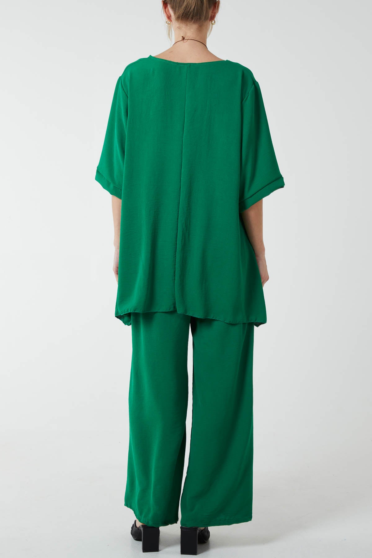 Oversized Necklace Top & Trouser Set