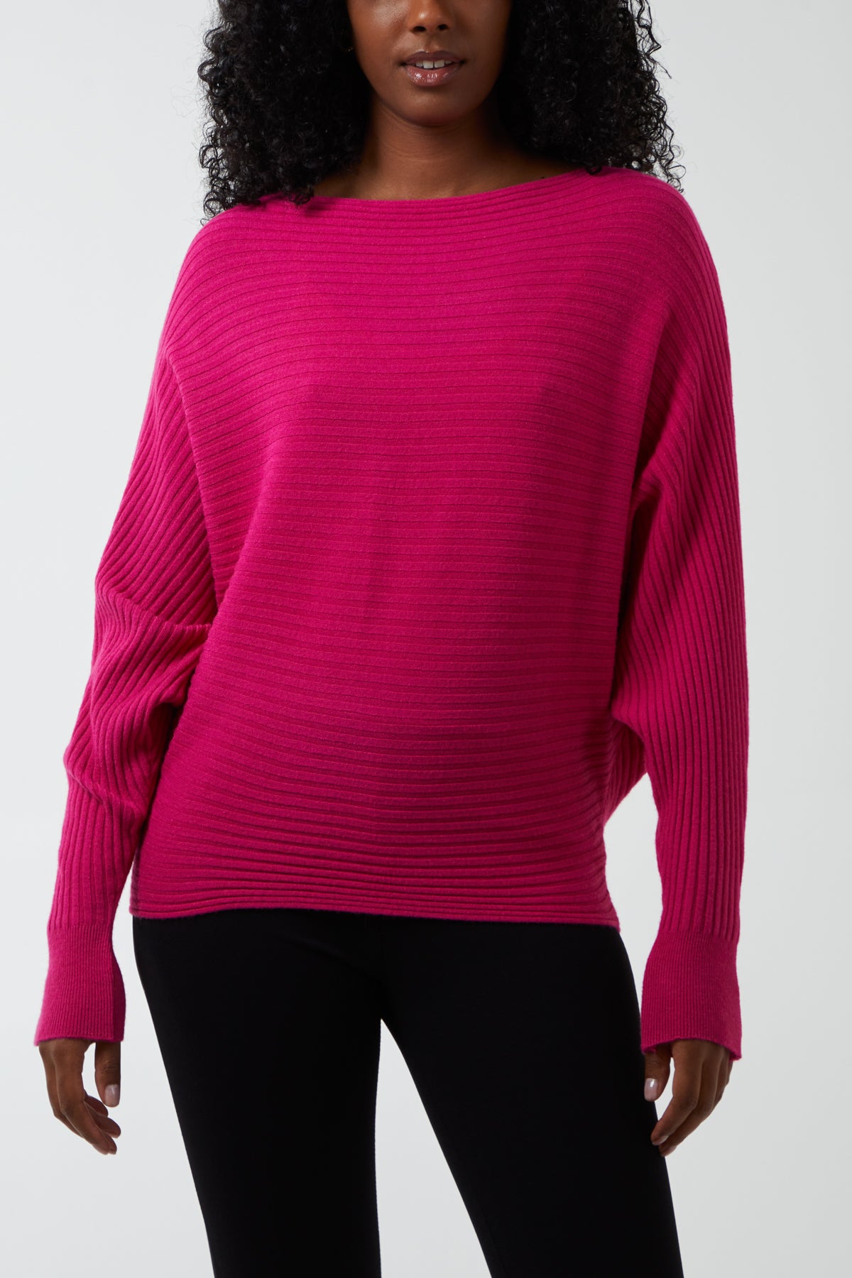 Batwing Ribbed Jumper