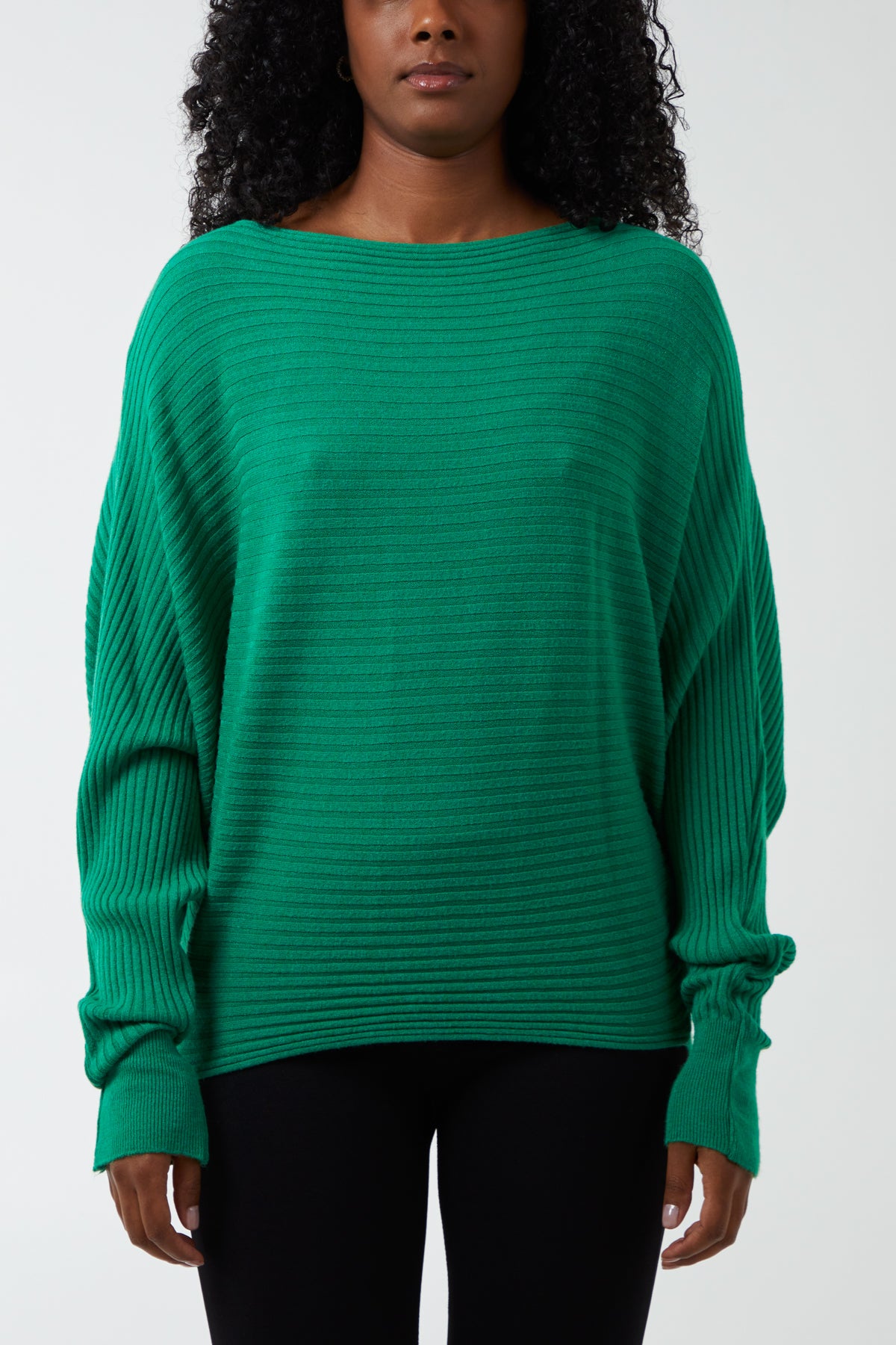 Batwing Ribbed Jumper