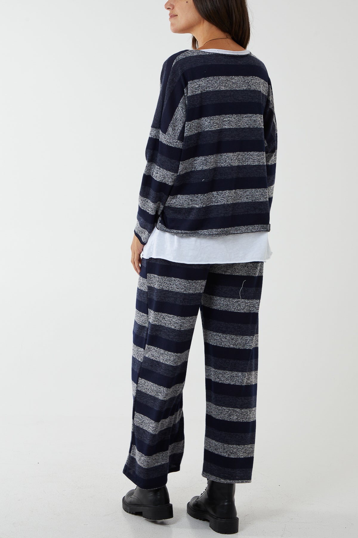 Striped Shimmer Necklace Co-Ord Set