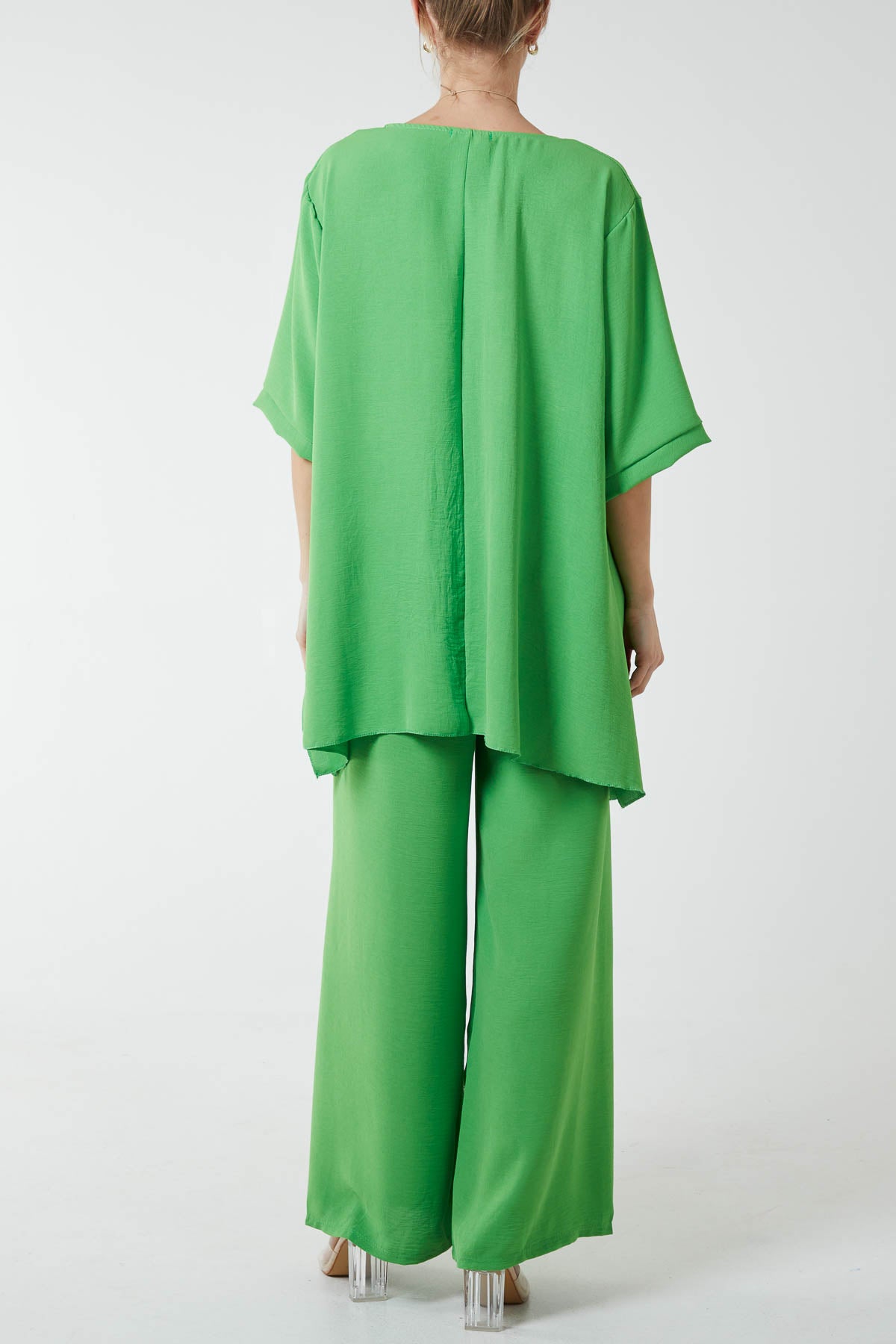 Oversized Necklace Top & Trouser Set