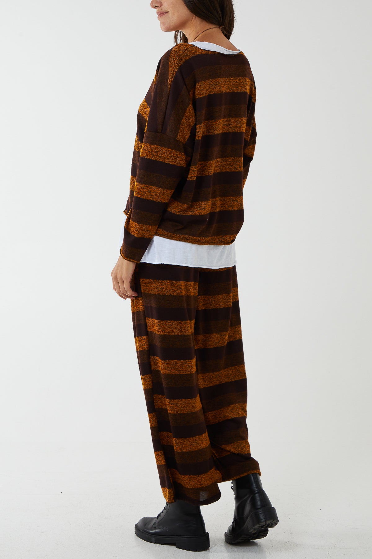 Striped Shimmer Necklace Co-Ord Set