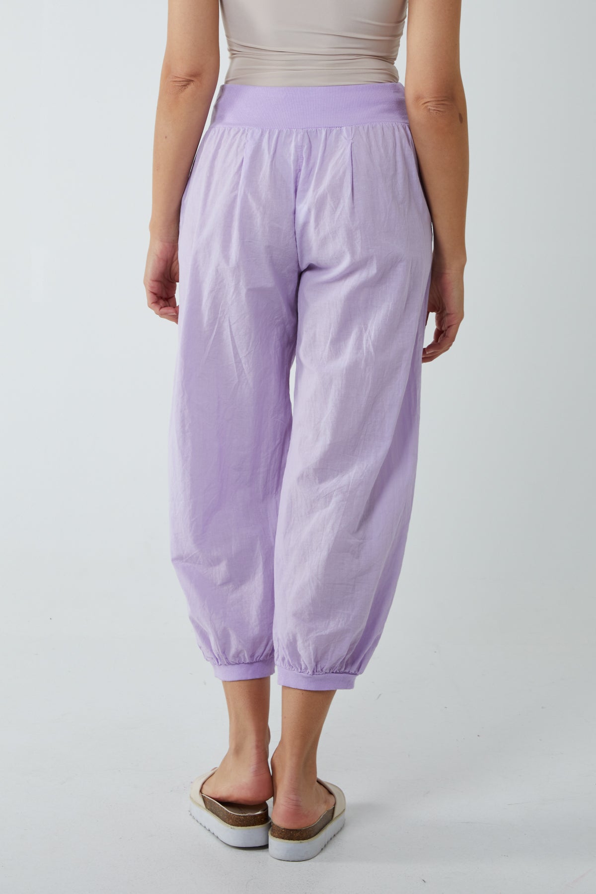 Button Pocket Detail Harem Pants