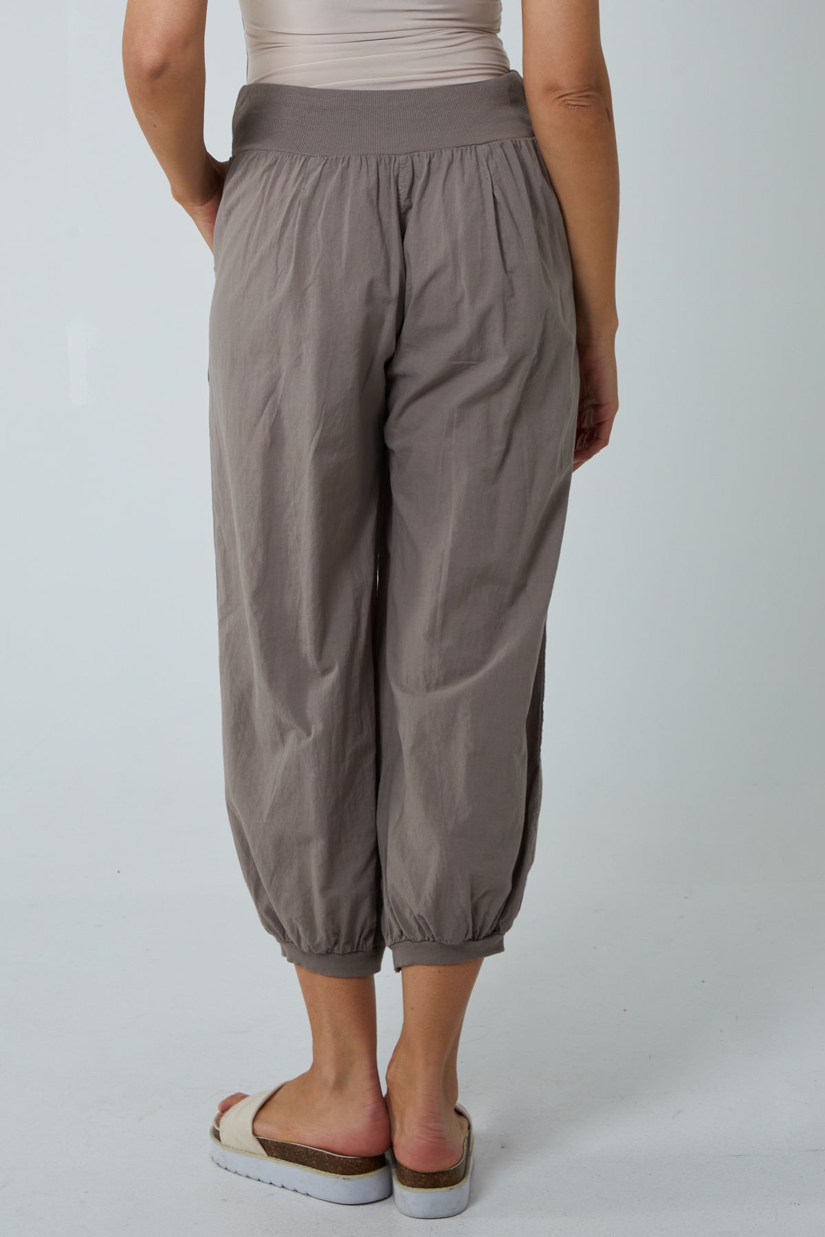 Button Pocket Detail Harem Pants