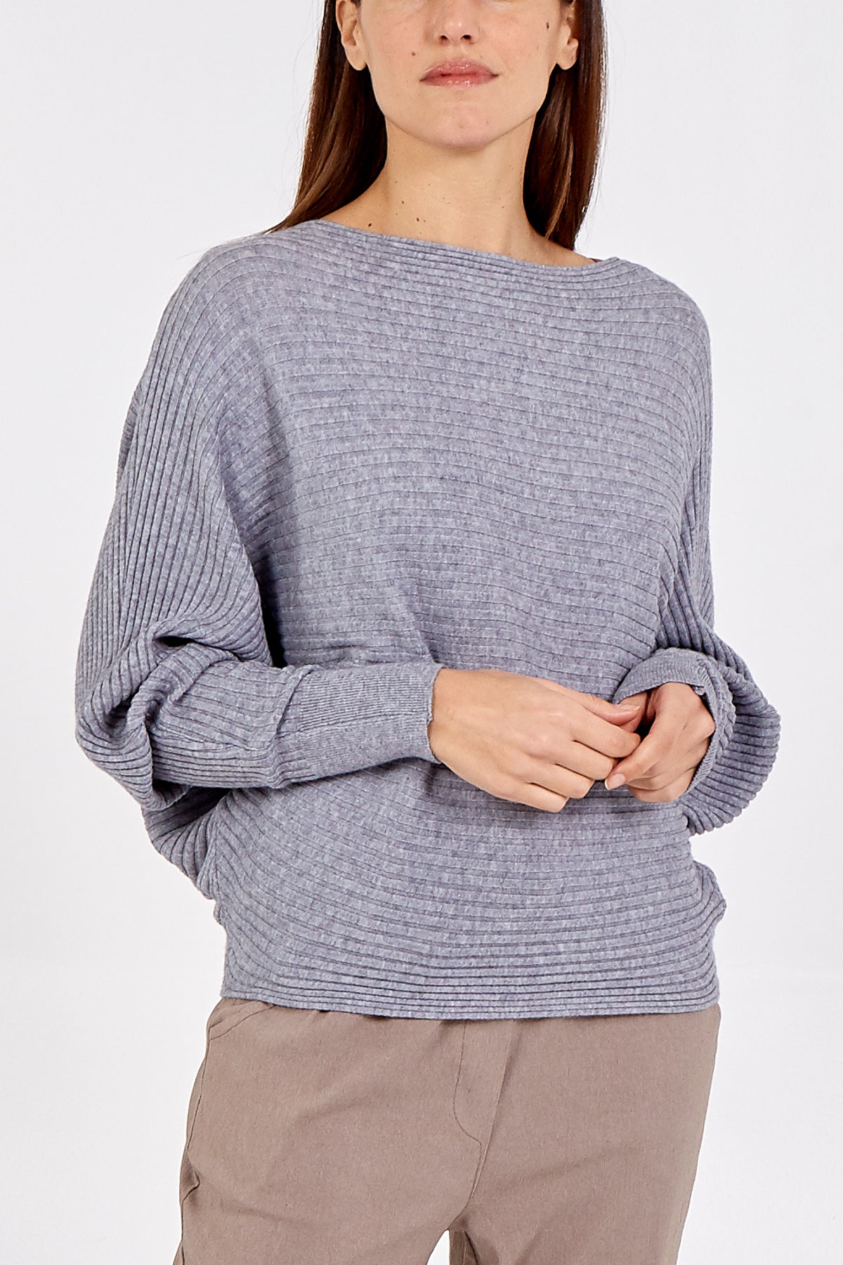 Batwing Ribbed Jumper