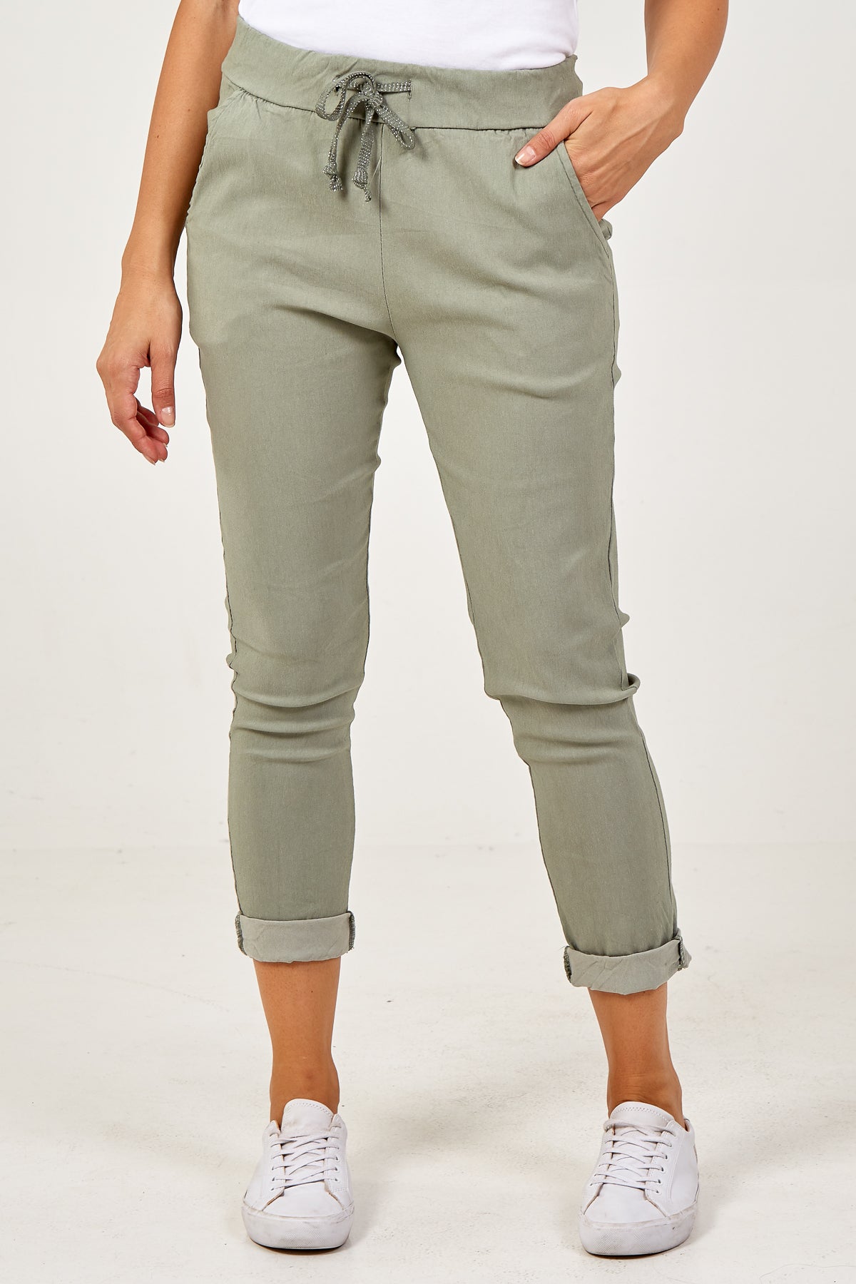 Magic Plain Super Stretch Crushed Trousers