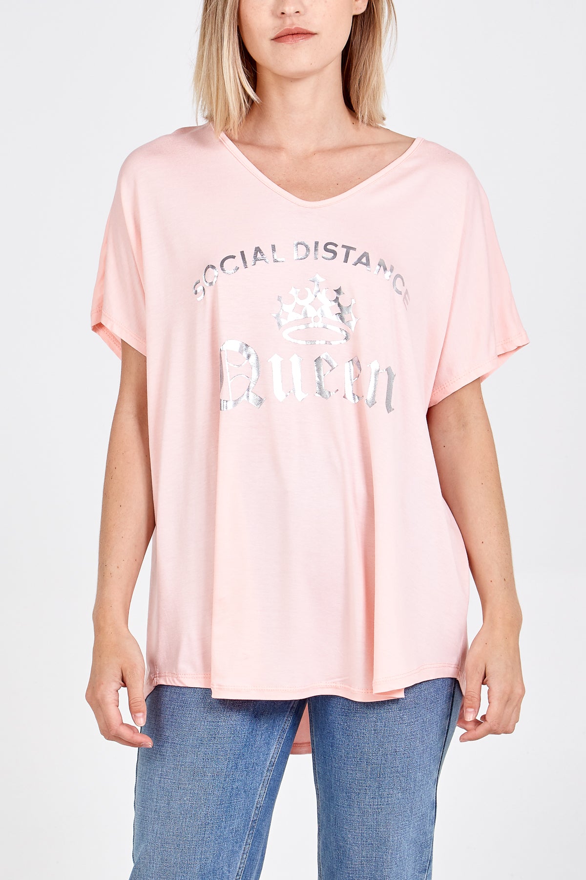 Social Distance Queen Silver Foil T-Shirt