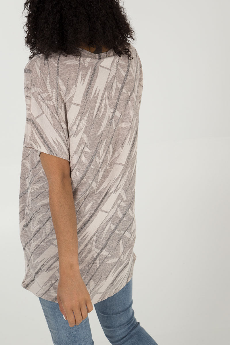 Jacquard Leaf Oversized Top