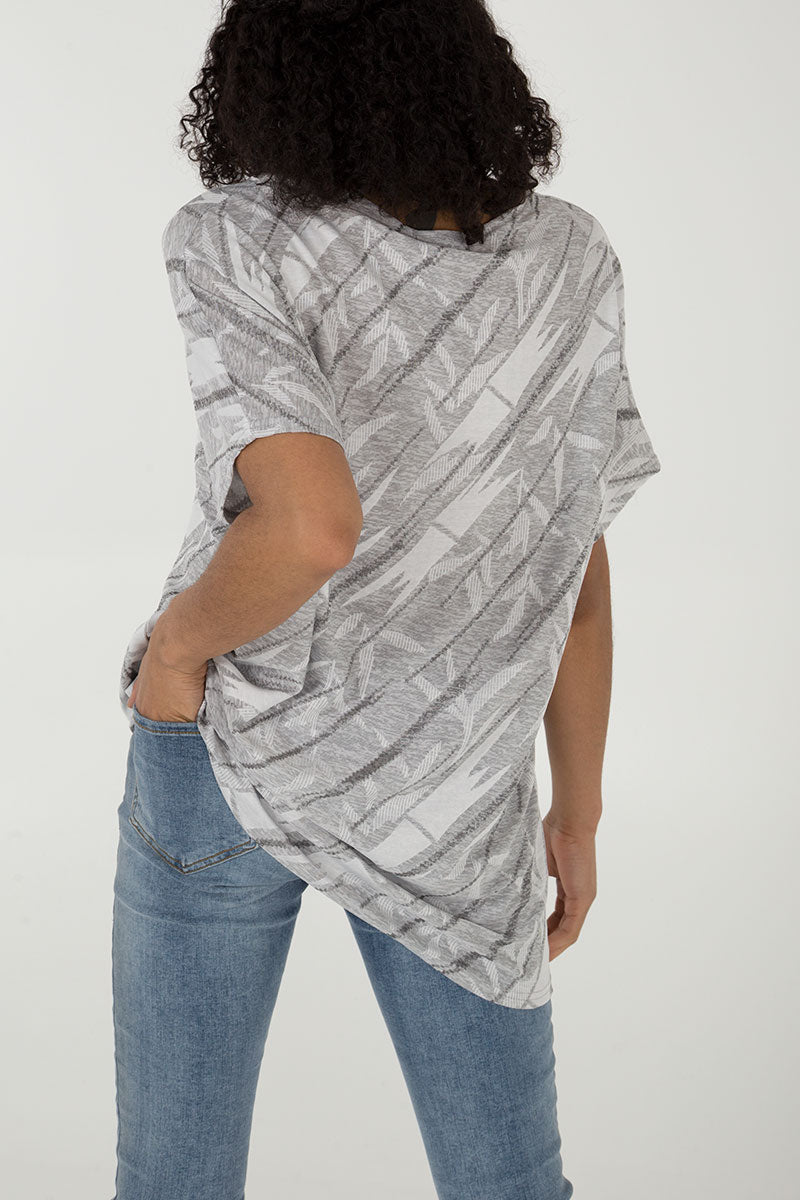 Jacquard Leaf Oversized Top