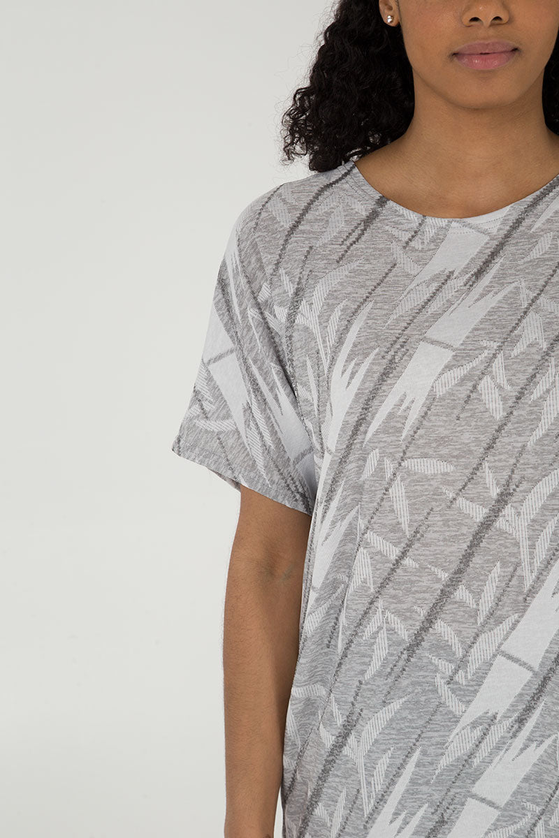 Jacquard Leaf Oversized Top