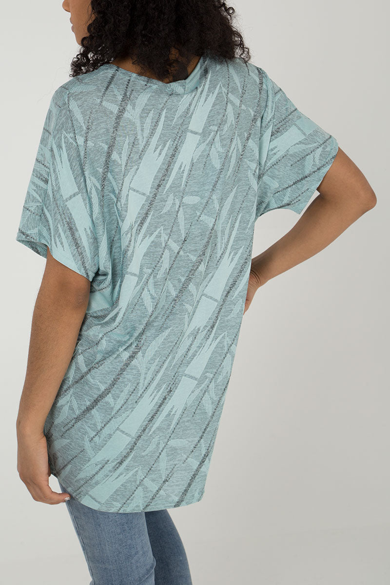 Jacquard Leaf Oversized Top
