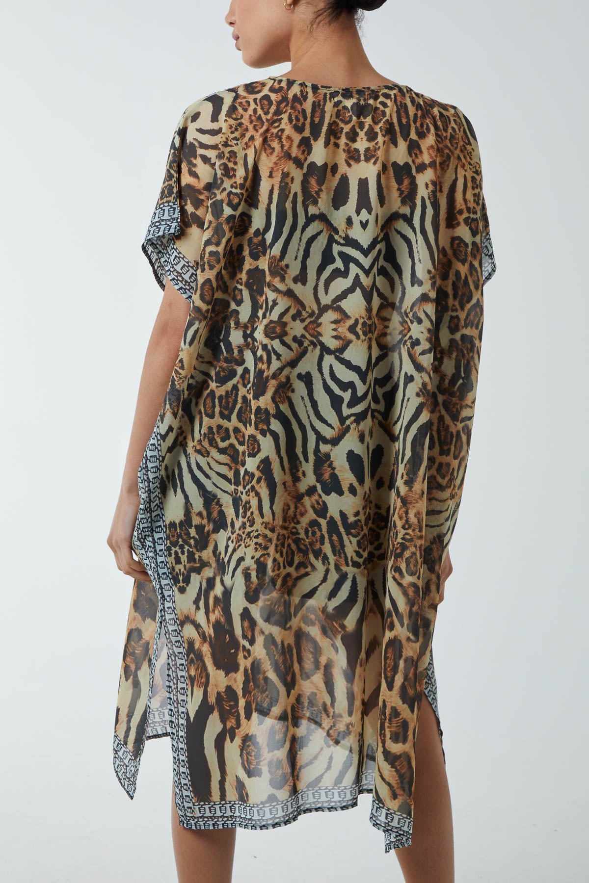 Animal Print Long Kaftan