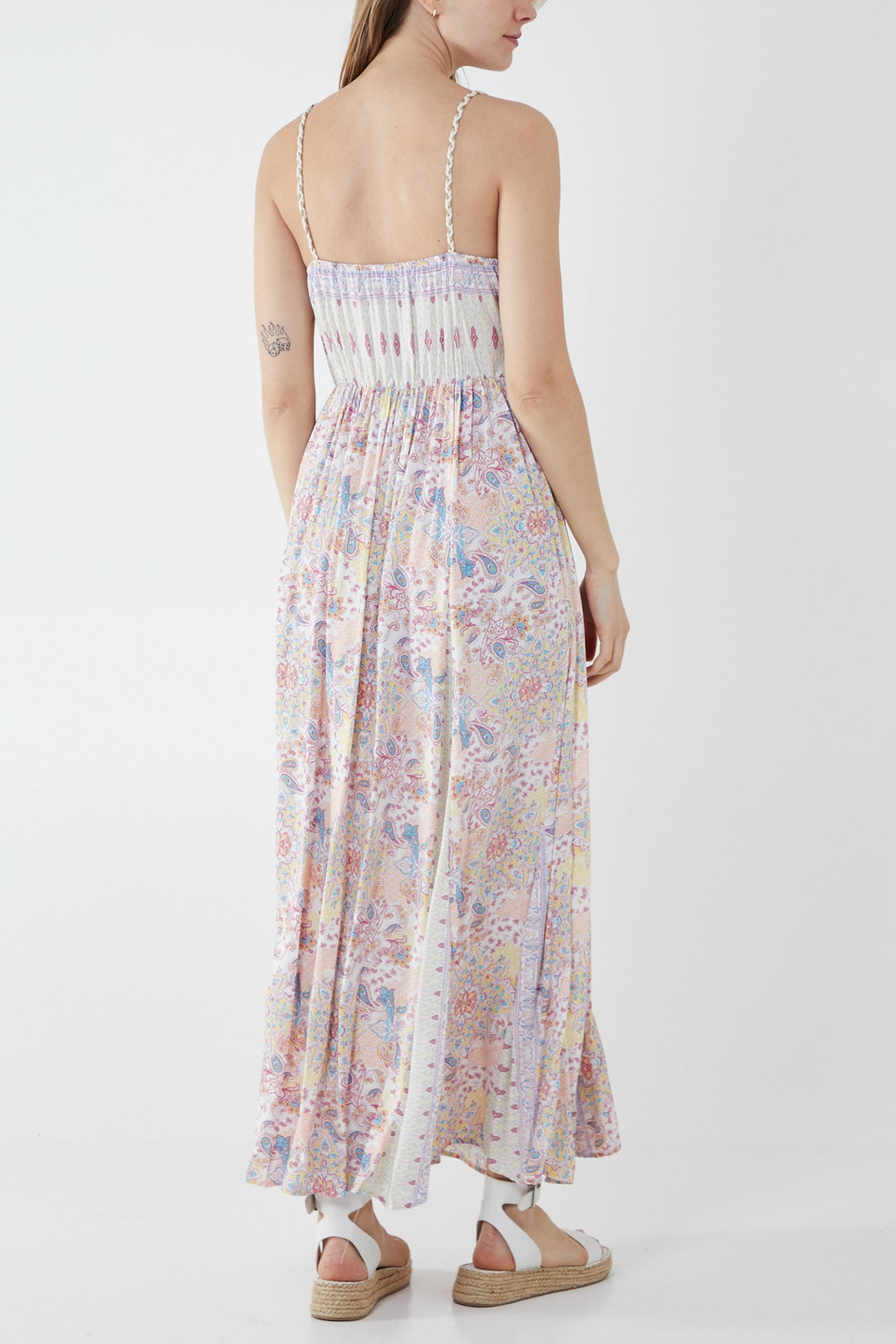 V Neck Rope Cami Maxi Dress