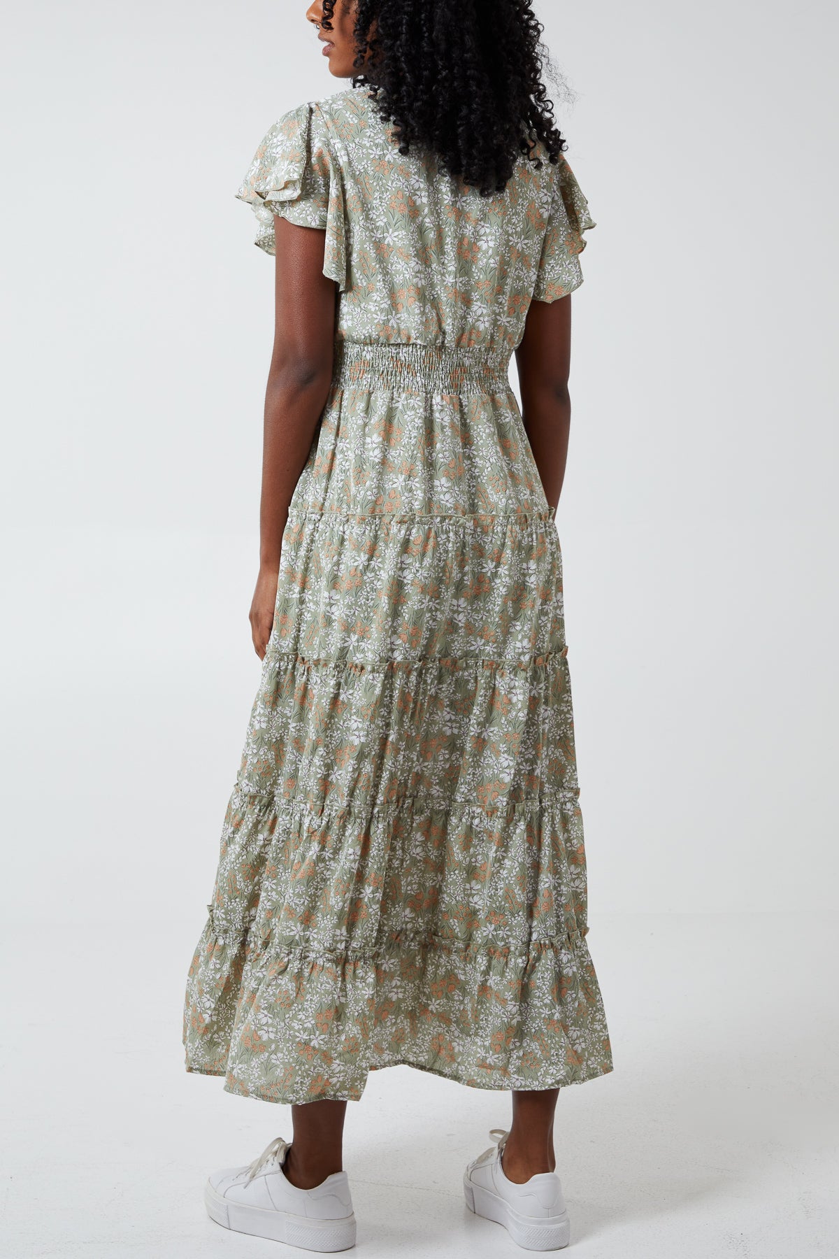 Tiered Maxi Dress With Shirring