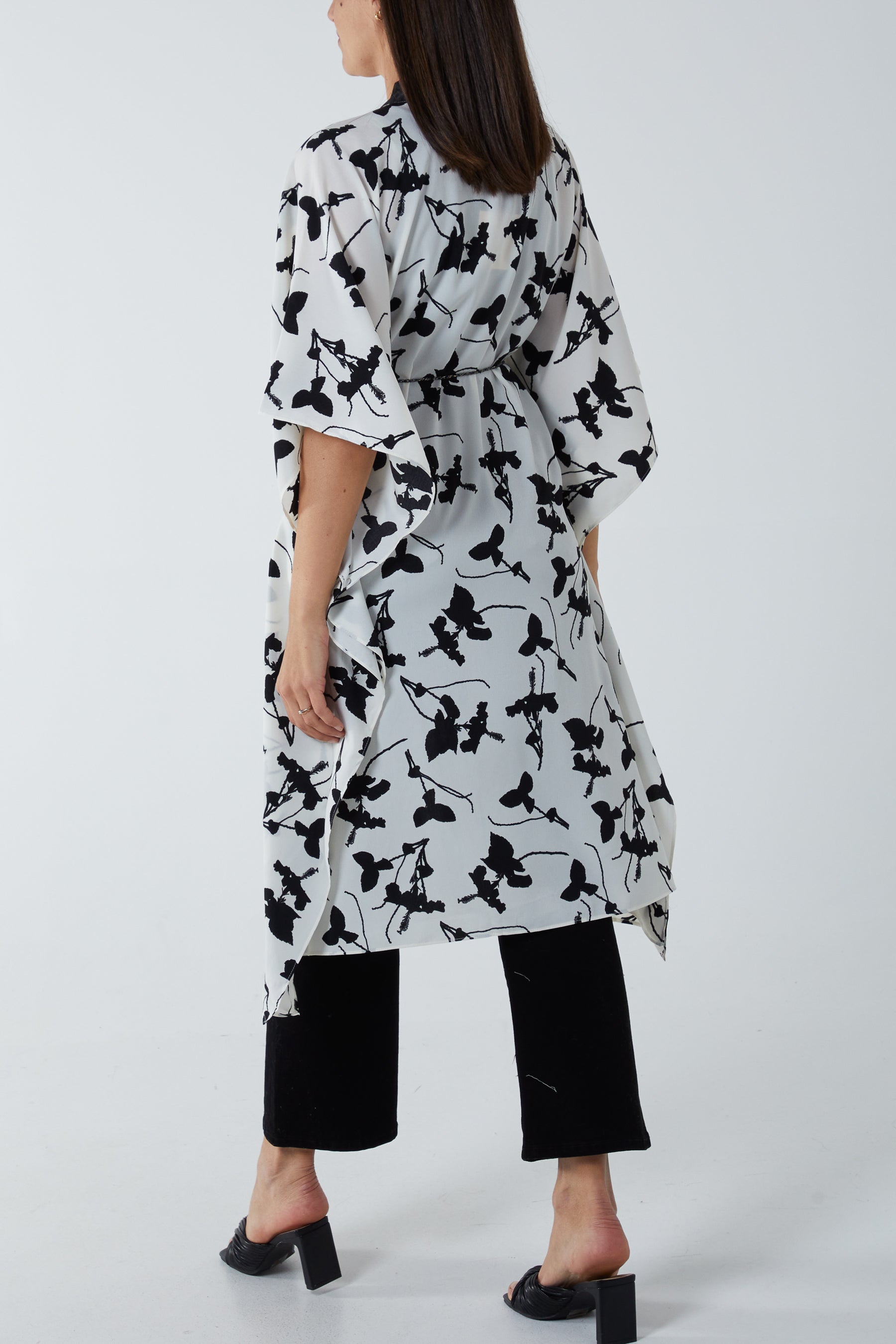Kimono Midi With Satin Bands