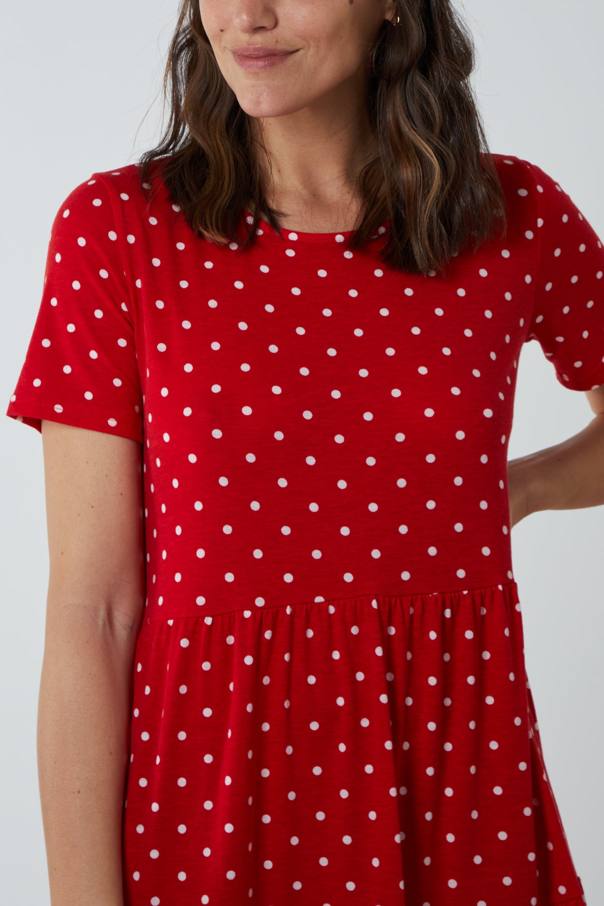 Polka Dot Tiered Smock Dress