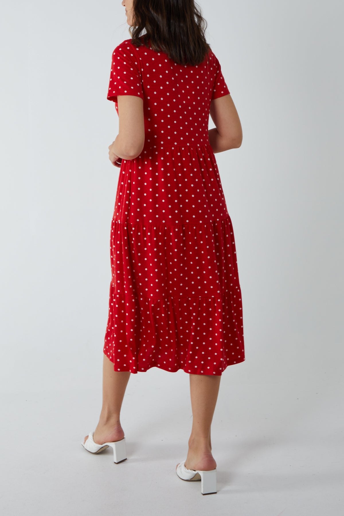 Polka Dot Tiered Smock Dress