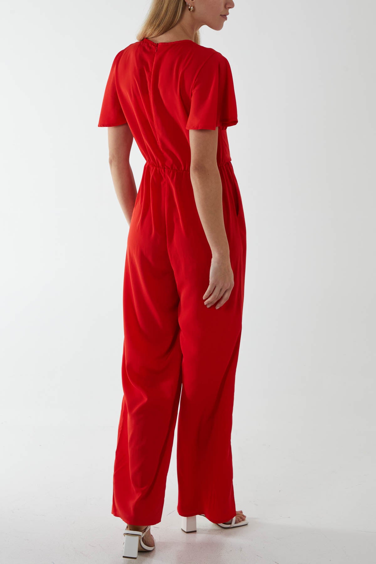 Wrap Front Side Tie Jumpsuit