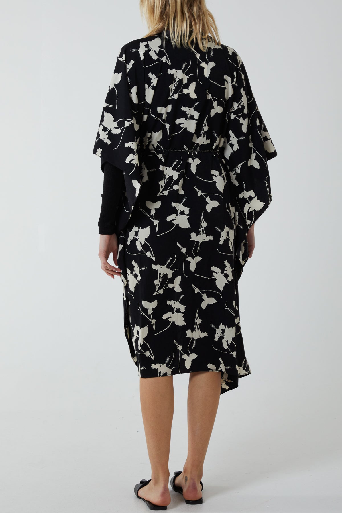 Kimono Midi With Satin Bands