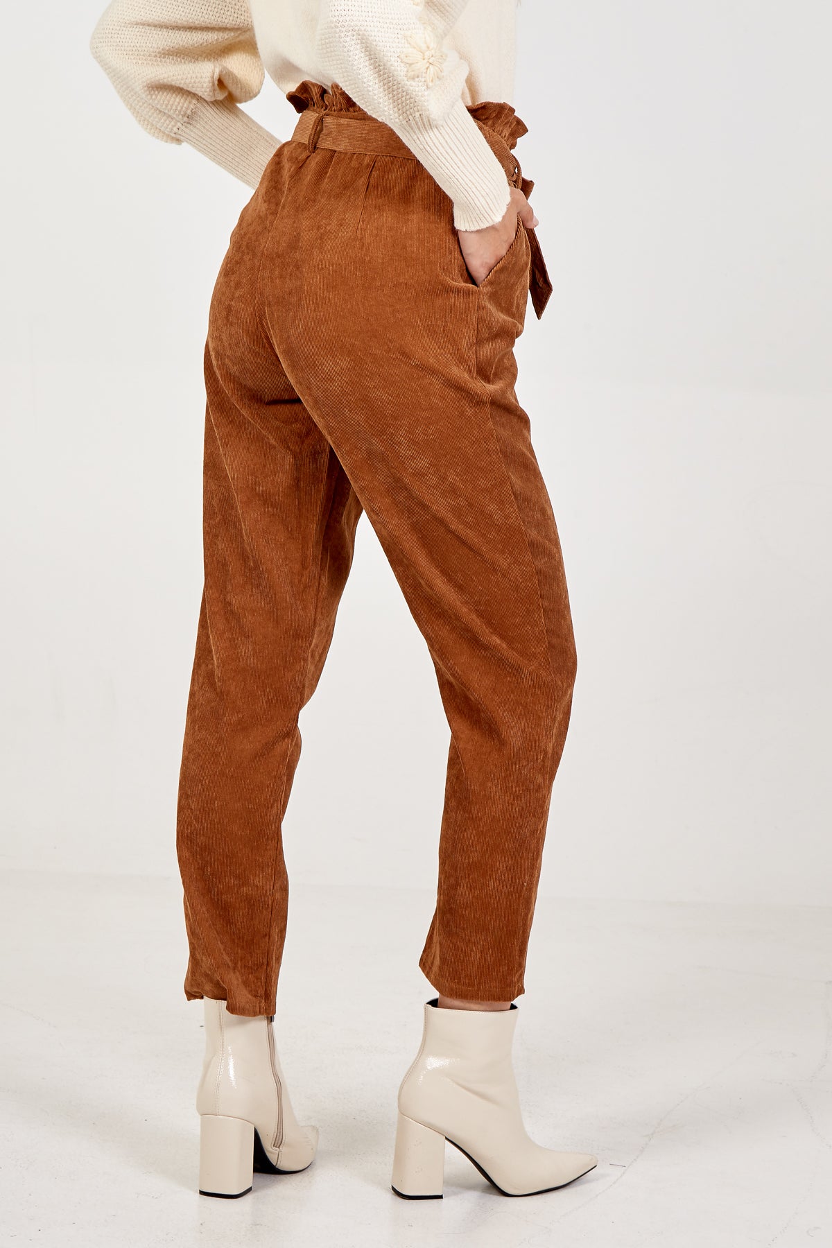 Belted Paperbag Trousers
