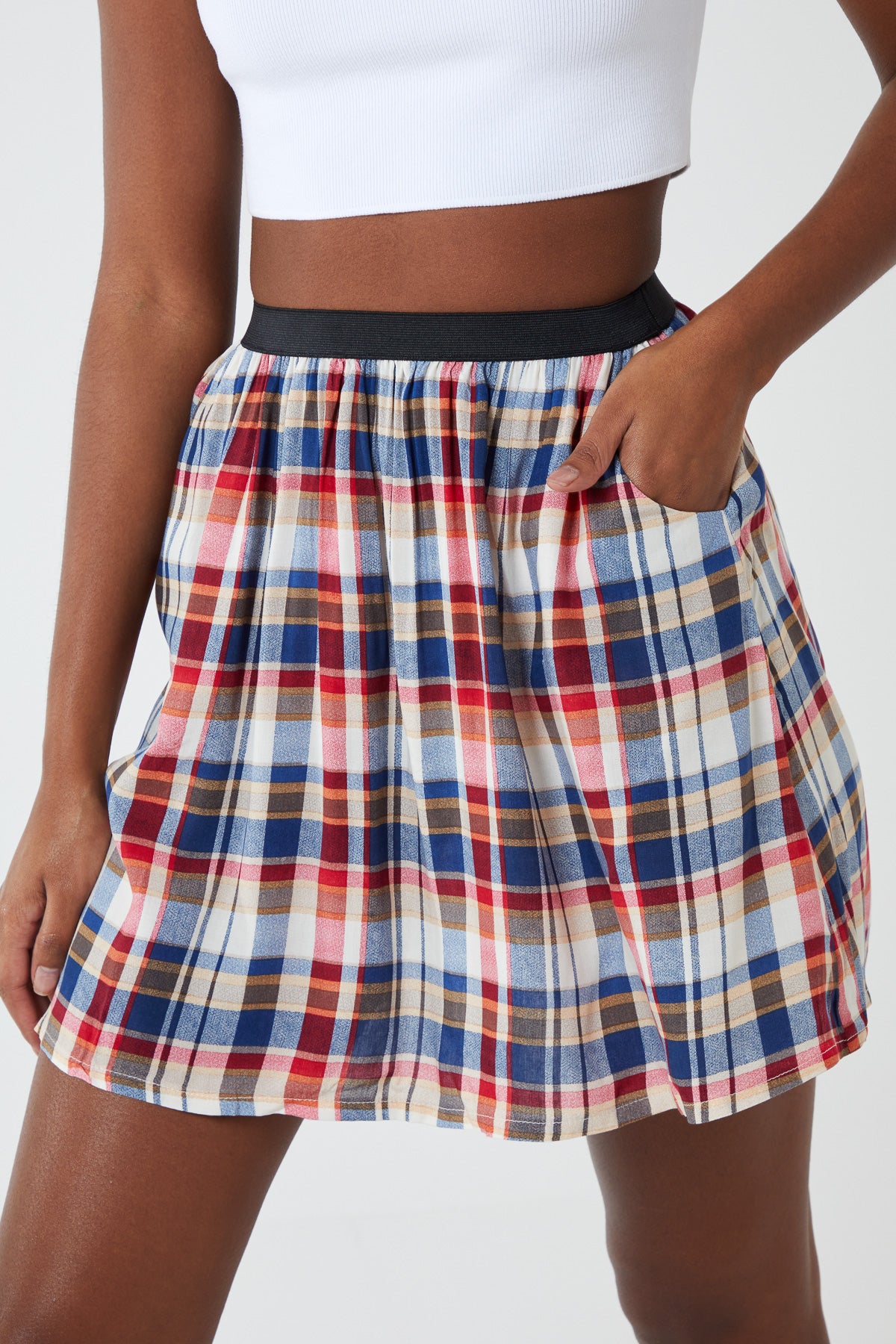 Check Skater Skirt