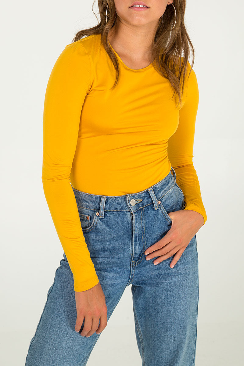 Fleece Lined Round Neck Top