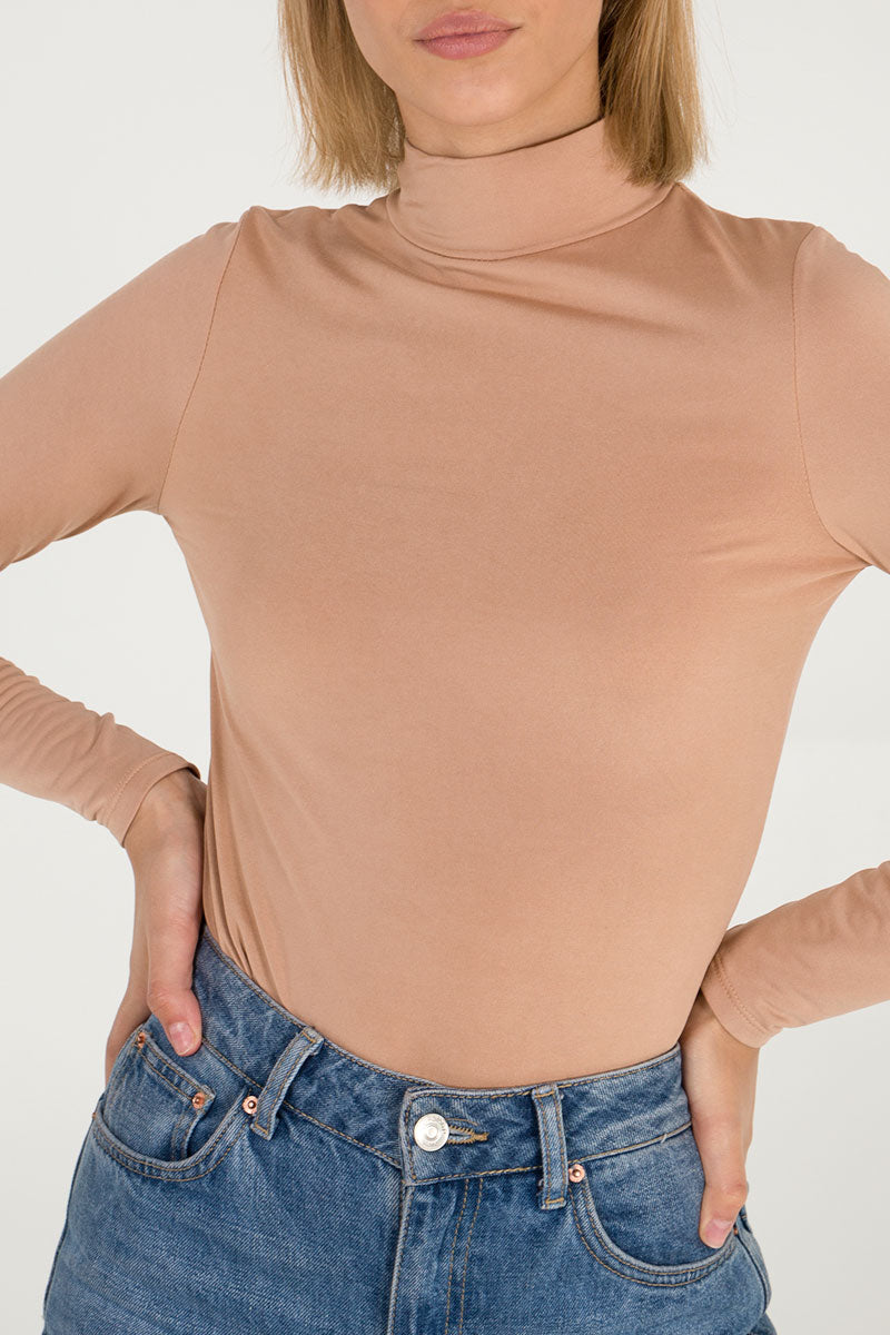 Fleece Lined Turtle Neck Top