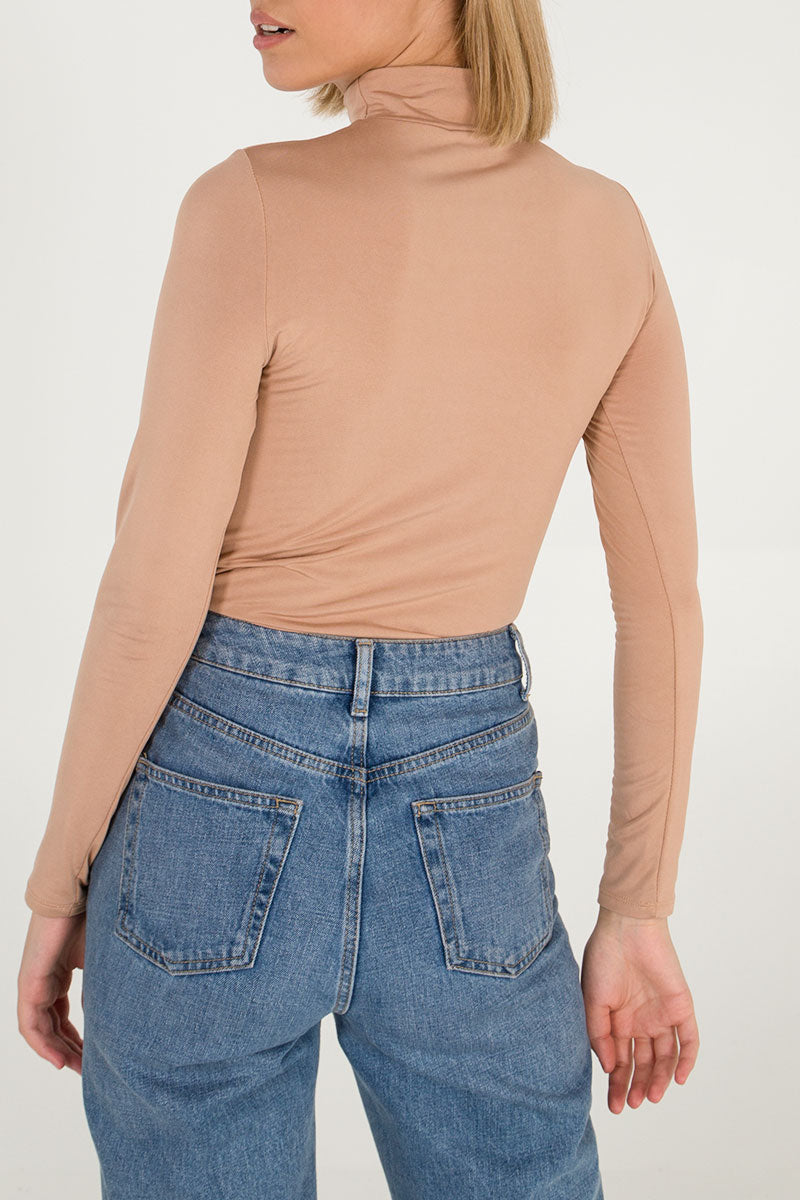 Fleece Lined Turtle Neck Top