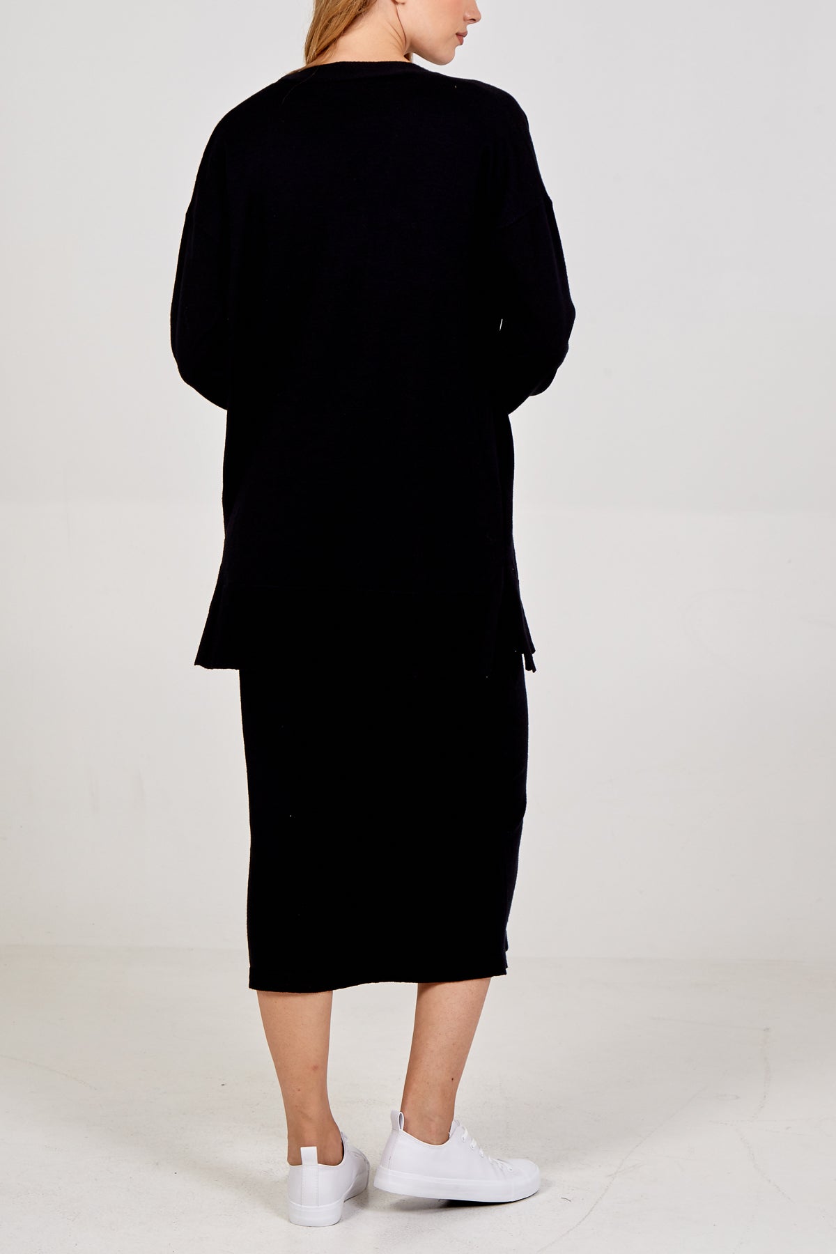 Knitted Midi Dress & Cardigan Set