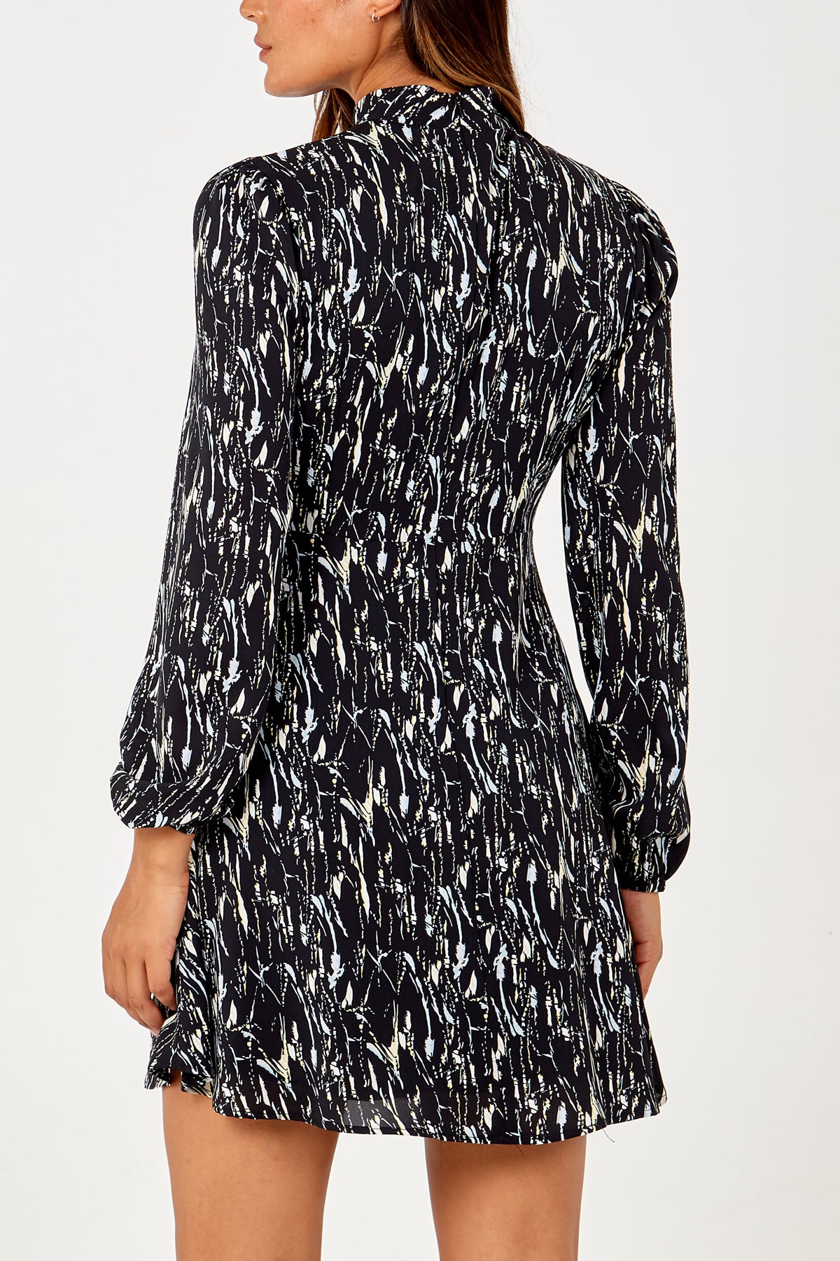 Choker Neck Midi Dress