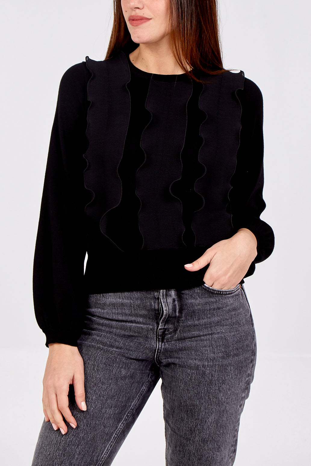 Woven Detail Jumper