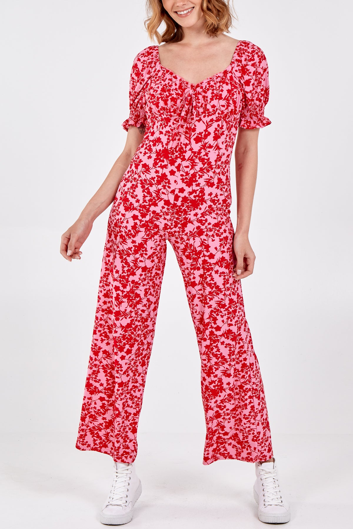 Wide Leg Floral Jumpsuit
