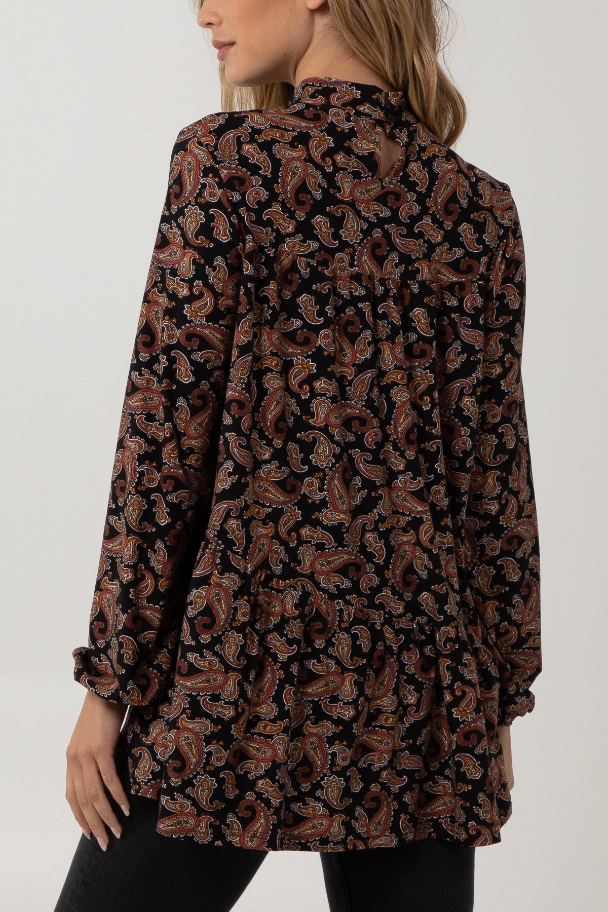 Relaxed Paisley Smock Top