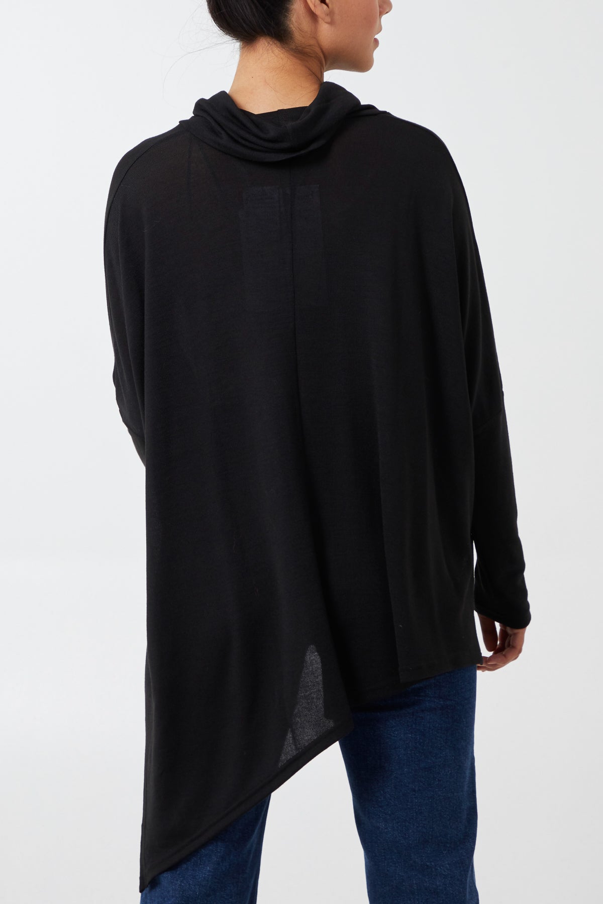 3 Stars Asymmetric Cowl Neck Top