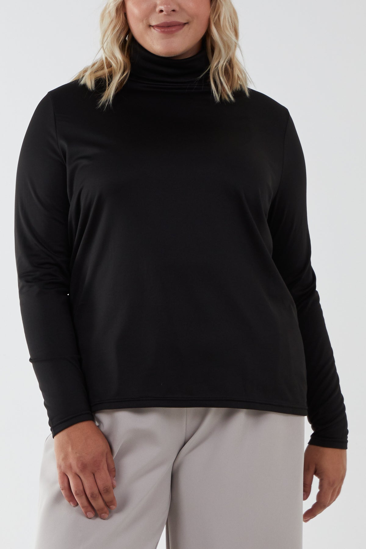 Curve Fleece Lined Roll Neck Top