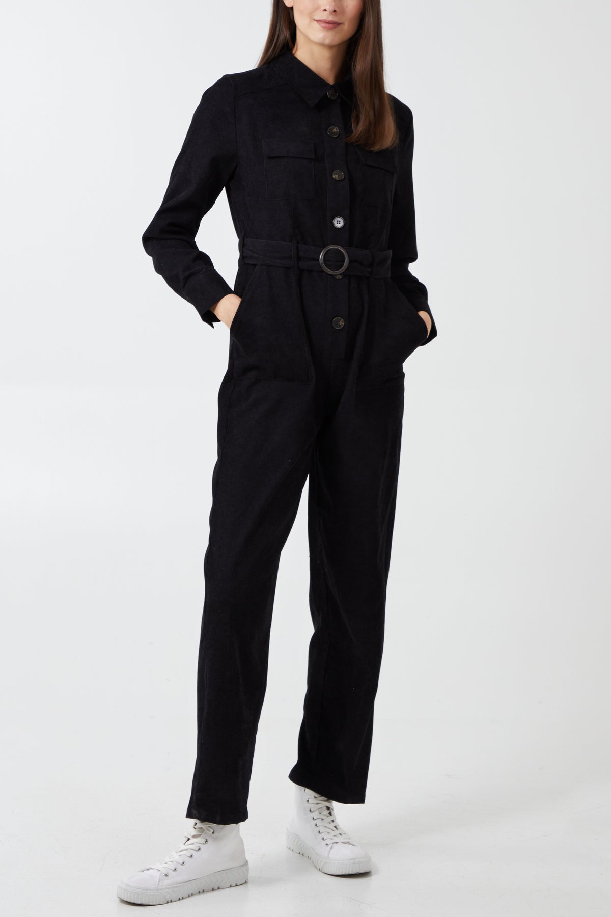 Belted Cord Boilersuit