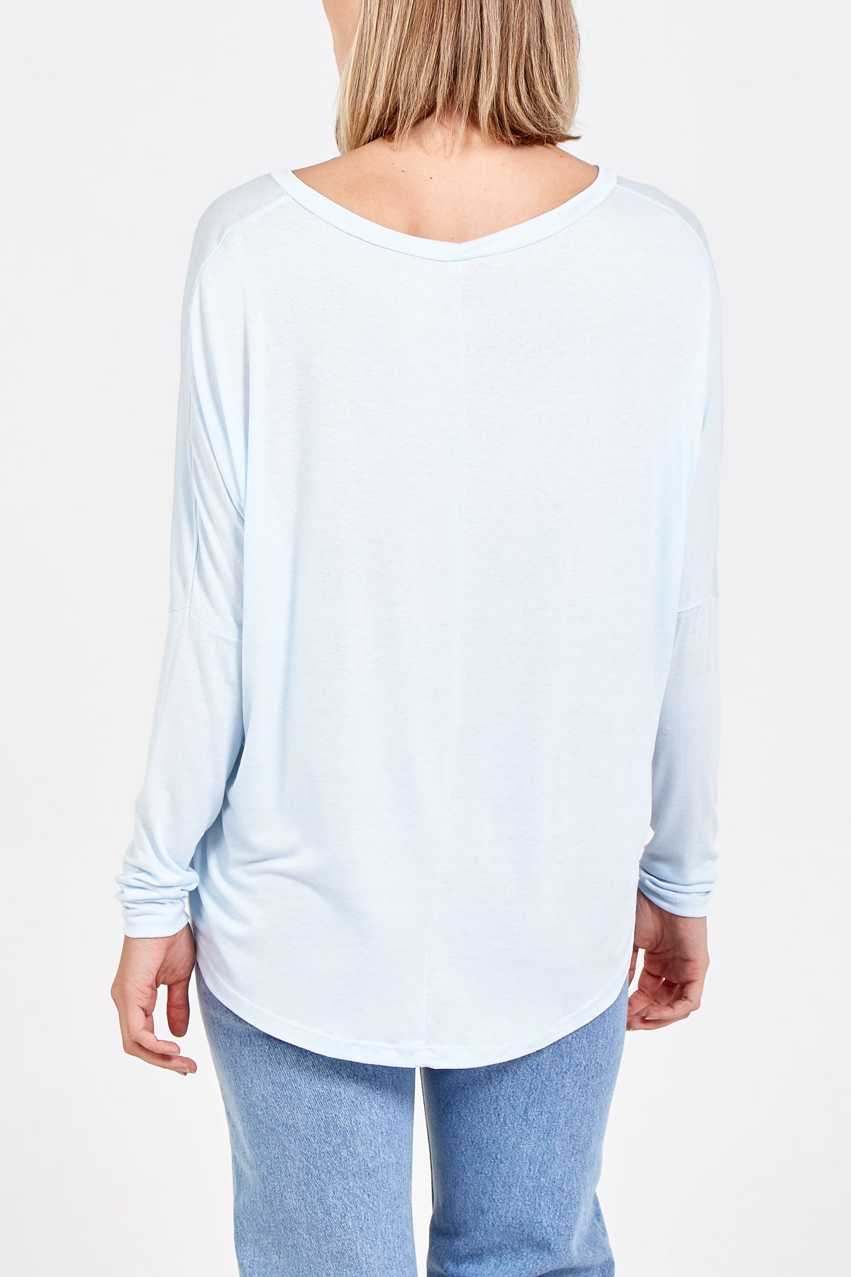 Basic Long Sleeve High Low Top