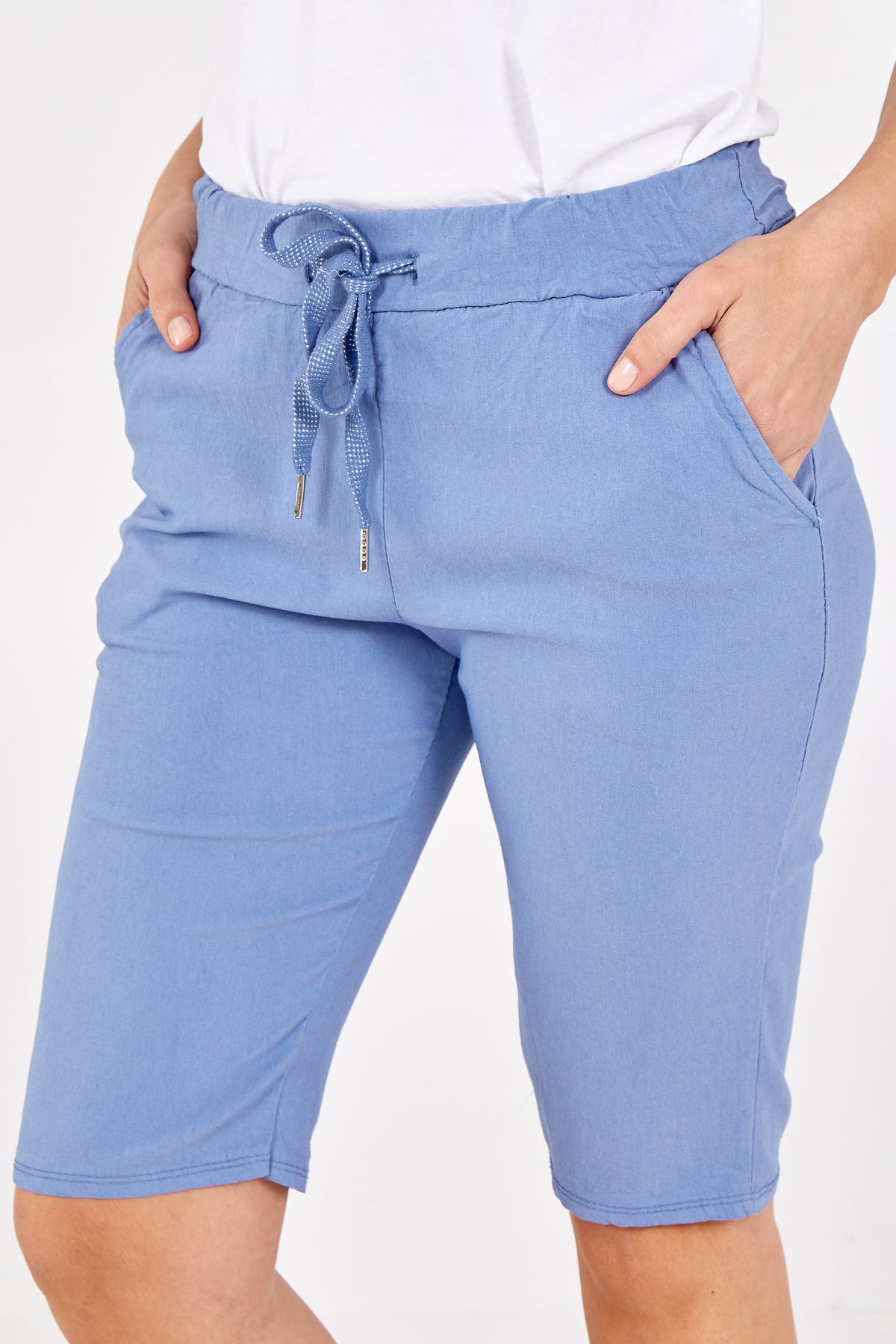 Magic Plain Drawstring Crushed Shorts