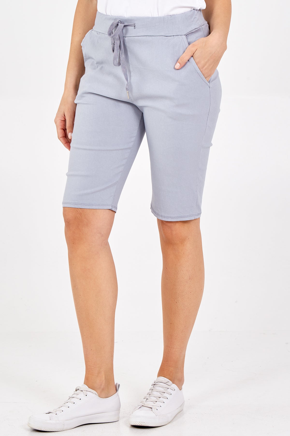Magic Plain Drawstring Crushed Shorts