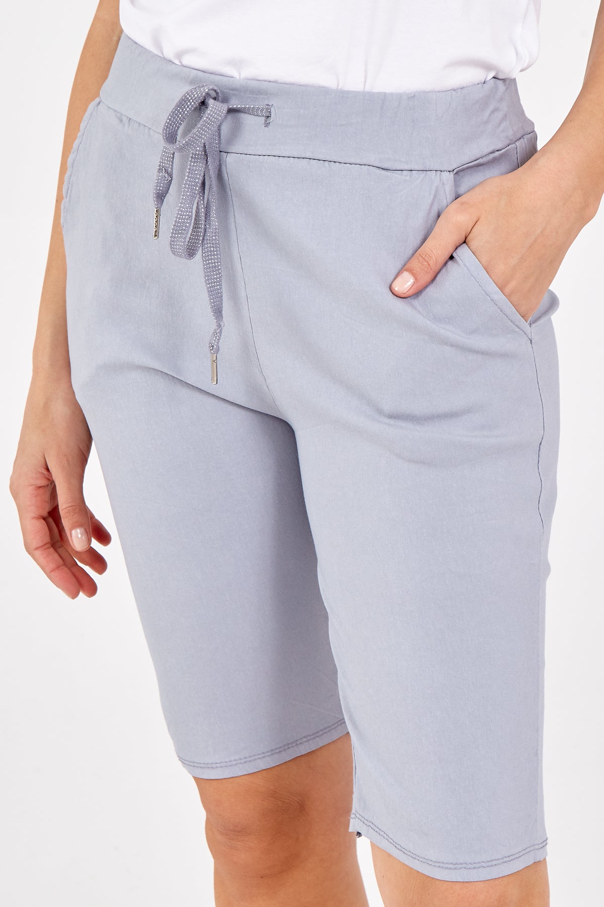 Magic Plain Drawstring Crushed Shorts