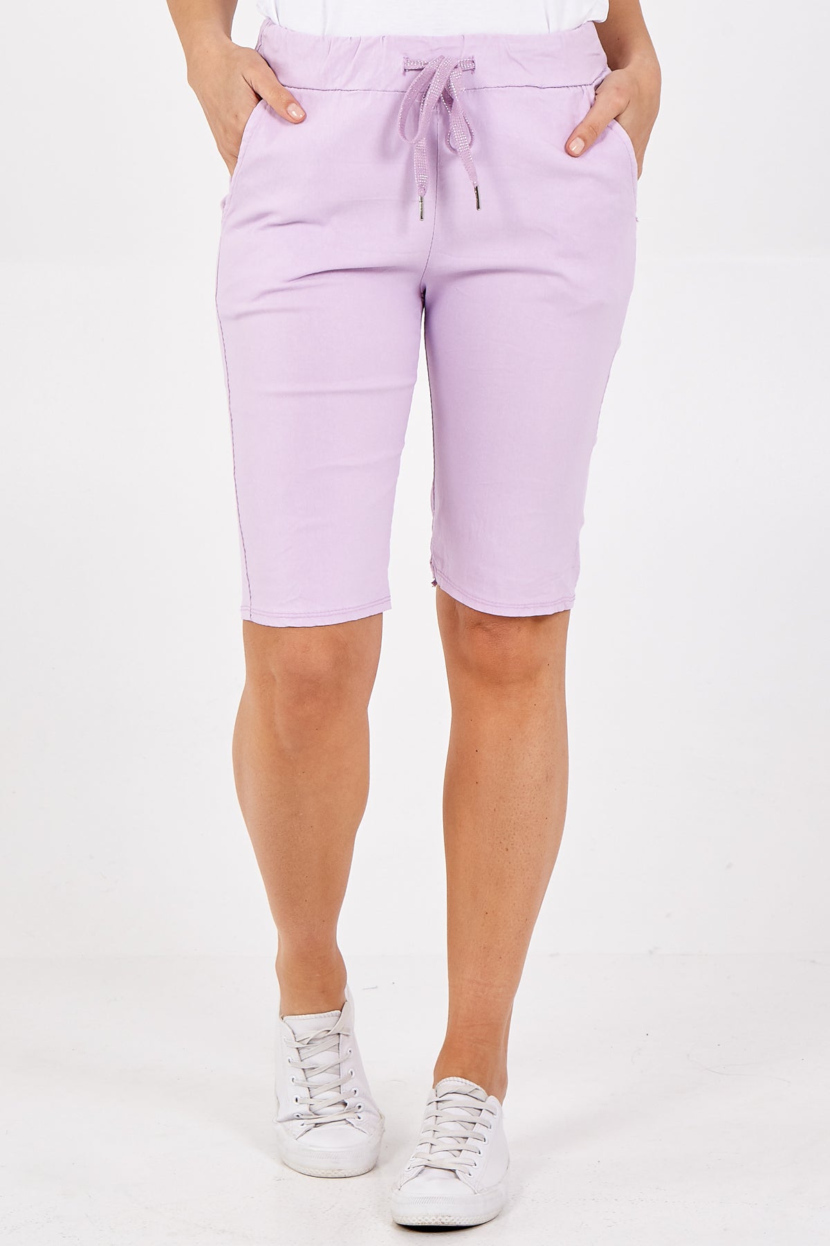 Magic Plain Drawstring Crushed Shorts