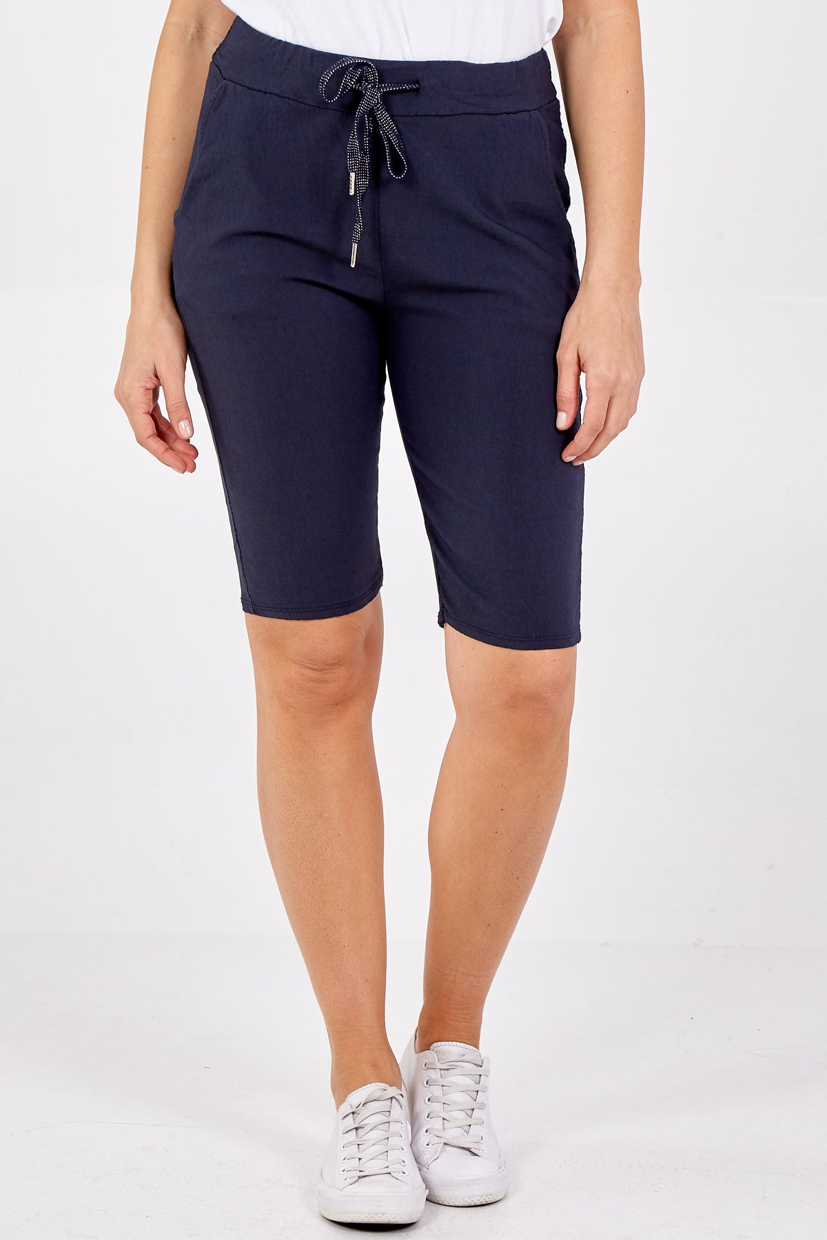 Magic Plain Drawstring Crushed Shorts