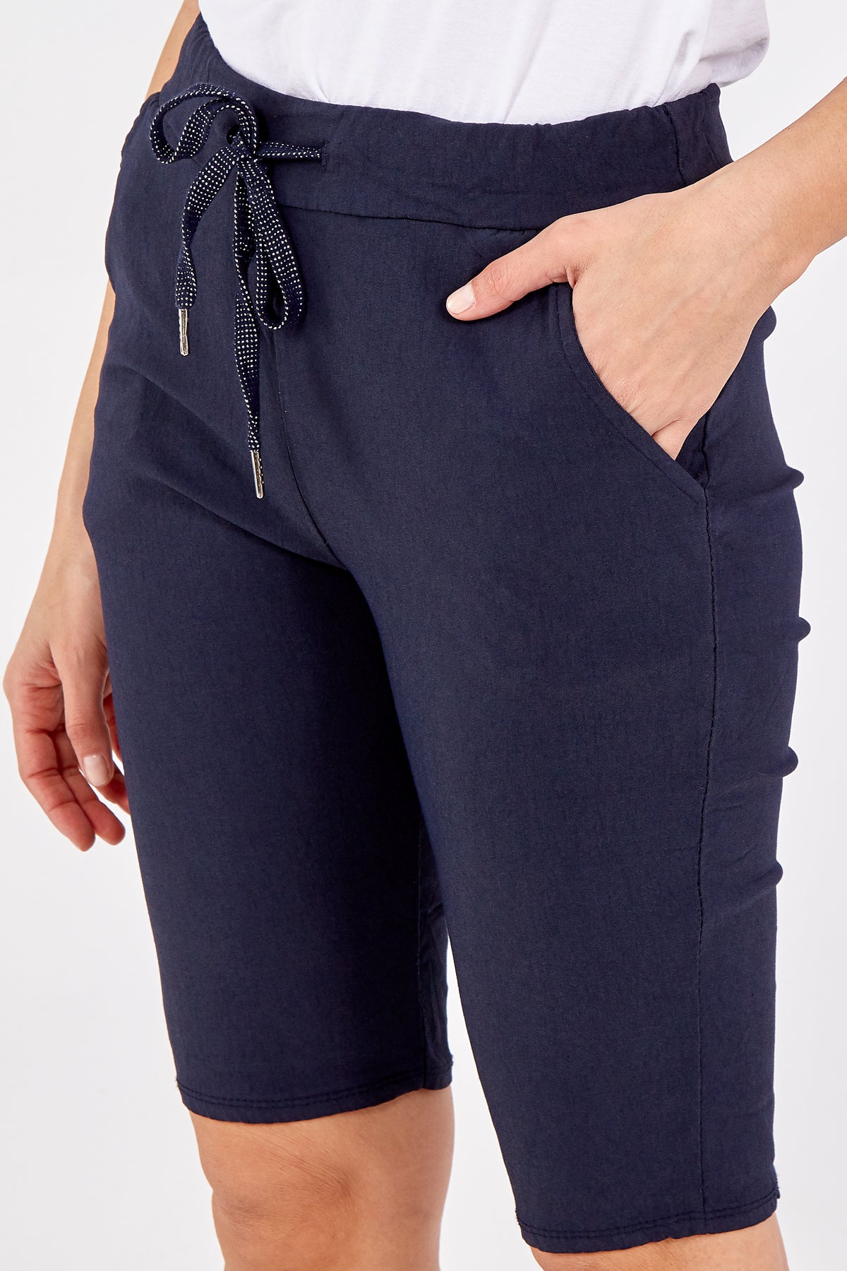 Magic Plain Drawstring Crushed Shorts