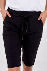 Magic Plain Drawstring Crushed Shorts