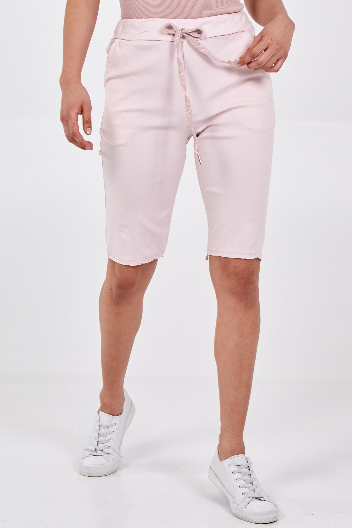 Magic Plain Drawstring Crushed Shorts