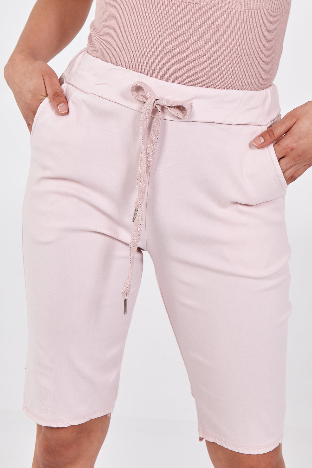 Magic Plain Drawstring Crushed Shorts