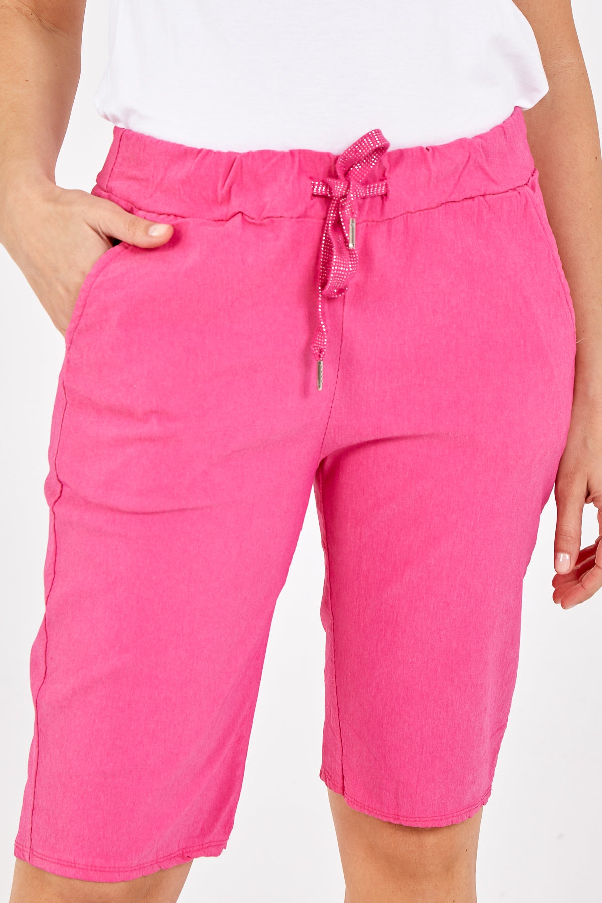 Magic Plain Drawstring Crushed Shorts