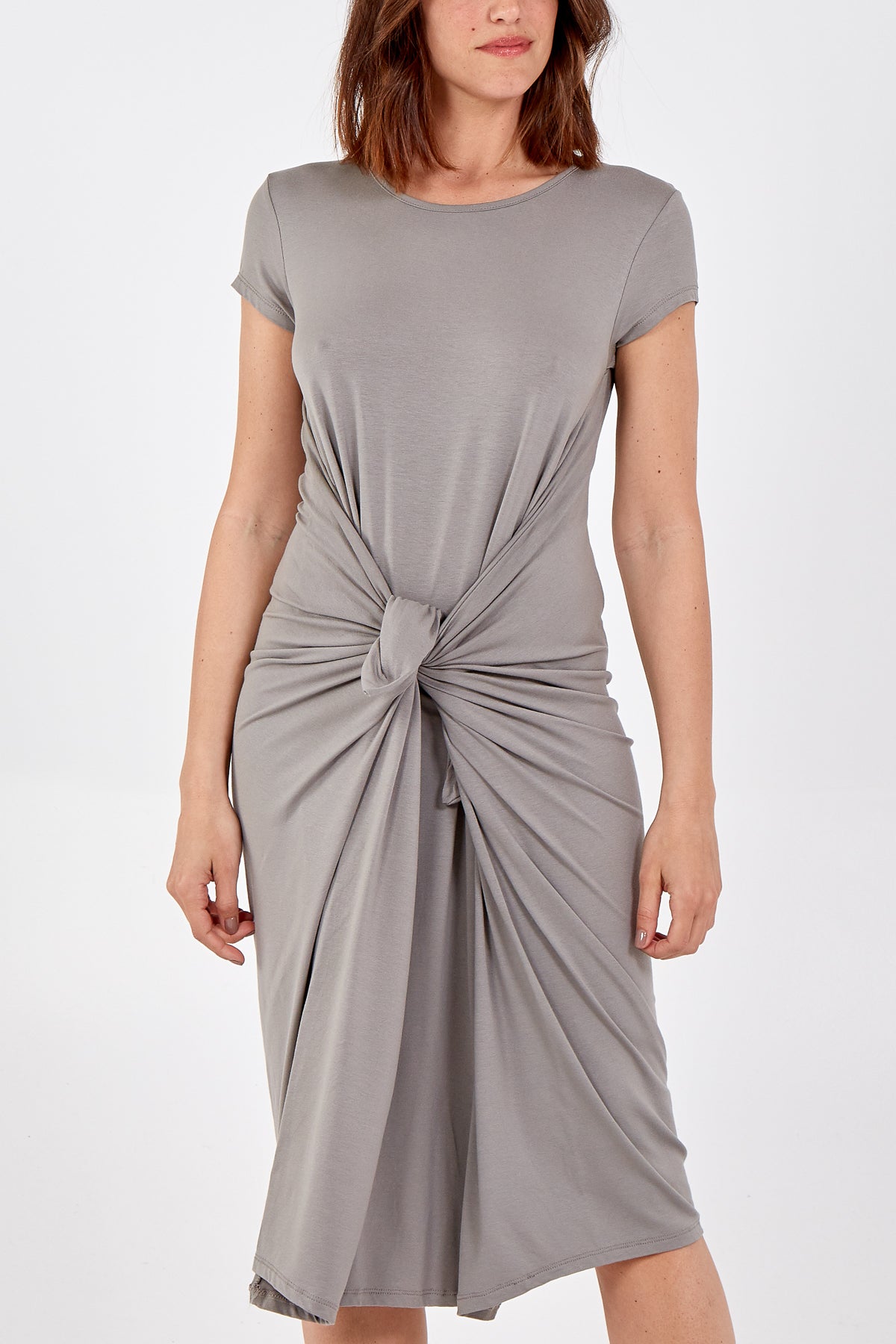 Cap Sleeve Plain Parachute Dress