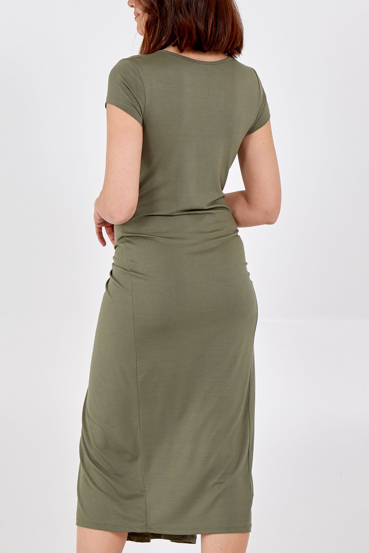 Cap Sleeve Plain Parachute Dress